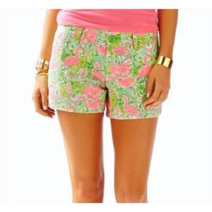 Lilly Pulitzer Pink Green Paisley Callahan Shorts Size 4